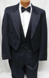 Mens Christian Dior Navy Blue Tuxedo Tailcoat Package Wedding Prom 