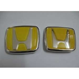  Honda Front & Back Badge Yellow Color 