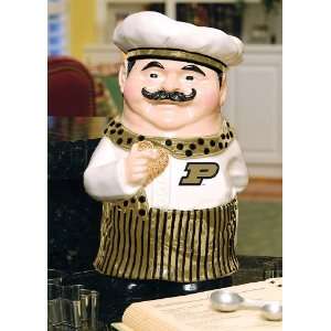 PURDUE BOILERMAKERS Traditional Ceramic CHEF COOKIE JAR (11 1/2 TALL 