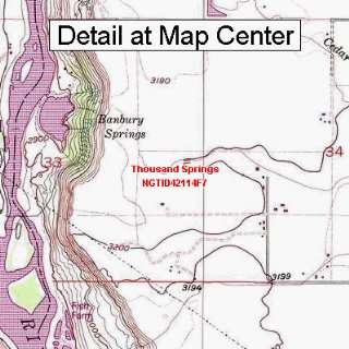  USGS Topographic Quadrangle Map   Thousand Springs, Idaho 