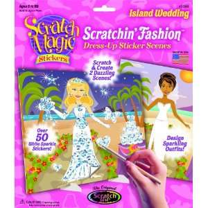 Scratch Art Scratchin Fashion Sticker Scenes Island Wedding