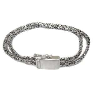  Sterling Silver Link Bali Bracelet Jewelry