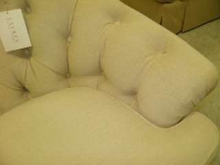 RALPH LAUREN Tufted Sofa   Neutral Fabric Upholstery   BRAND NEW 