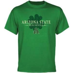   State Sun Devils St. Paddys T Shirt   Kelly Green