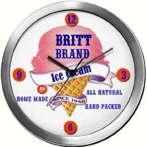  BRITT 14 Inch Ice Cream Metal Clock Quartz Movement 