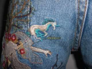 TRUE RELIGION ~BOBBY~ GODIVA Embroidered Jeans Sz 26  