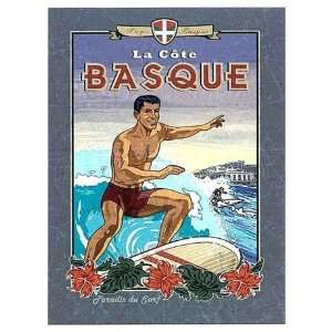  La Cote Basque De Surf   Poster by Bruno Pozzo (12 x 16 