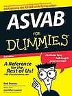 ASVAB PREMIERE FOR DUMMIES   ROD POWERS (PAPERBACK) NEW