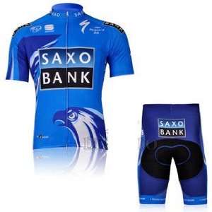  Danish Saxo Bank SAXO BANK, short sleeved jersey suits / 2012 Bank 