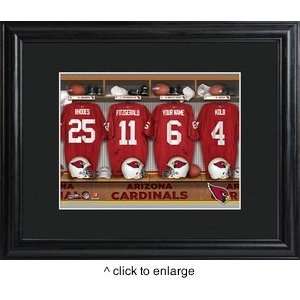   Personalized NFL Locker Room Print with Matted Frame 