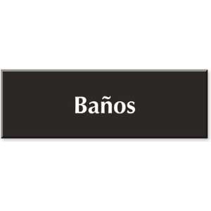  Banos Outdoor Engraved Sign, 9 x 3