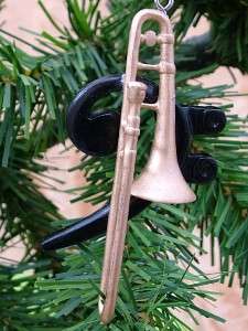 Brass Trombone Music Band Instrument Christmas Ornament  