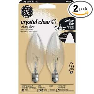    Lumen Decorative B13 Incandescent Light Bulb, Crystal Clear, 2 Pack