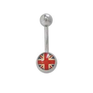 British Flag Belly Button Ring Surgical Steel