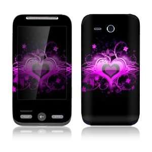   HTC Freestyle Decal Skin Sticker   Glowing Love Heart 