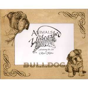 Bulldog Laser Engraved Dog Photo Matte 5 X 7  Kitchen 