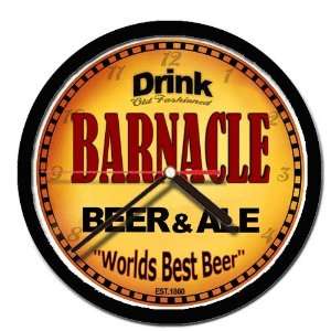  BARNACLE beer and ale cerveza wall clock 