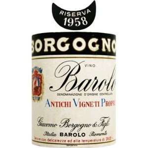  1958 Borgogno Barolo Riserva 750ml Grocery & Gourmet Food