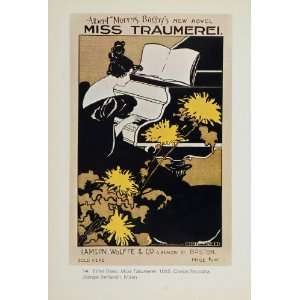  1969 Print Ethel Reed Miss Traumerei Grand Piano   1969 