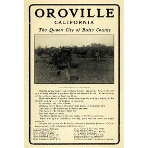  1906 Ad Oroville Butte County Chamber Commerce Cali 