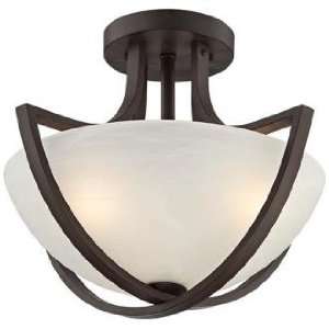  Transitional Bronze Finish 18 1/2 Wide Ceiling Fixture 