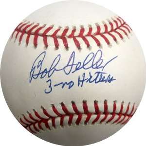  Bob Feller 3 No Hitters Autographed Baseball (Reggie 