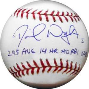   Autographed Baseball with 2004 Stats Inscription