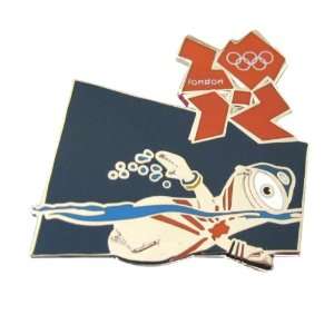 2012 Olympics Mascot Swimming Pin
