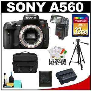  Sony Alpha DSLR A560 Digital SLR Camera Body with 32GB 