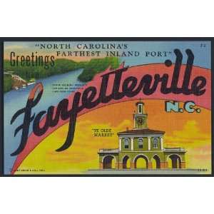   from Fayetteville,Cumberland County,N.C.,1946,Postcard,Cape Fear River