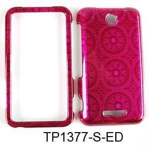  Trans. Design. Hot Pink Circular Patterns Cell Phones 
