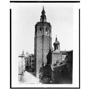  Bell tower,Valencia, Spain / J. Laurent. Madrid. 1860s 