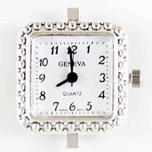  7/8 inch Square Silver Watch Face Arts, Crafts & Sewing