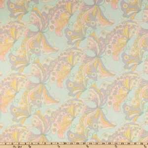   Butterfly Wings Pastel Aqua Fabric By The Yard Arts, Crafts & Sewing