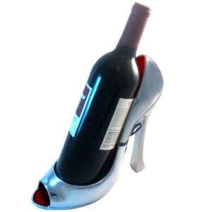  Silver High Heel with Red Inlay Wine Caddy Kitchen 
