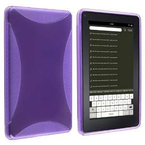  TPU Rubber Skin Case for  Kindle Fire, Purple 
