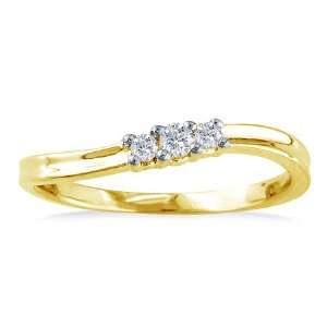  .10 Ctw Diamond 14K Three Stone Promise Ring Jewelry