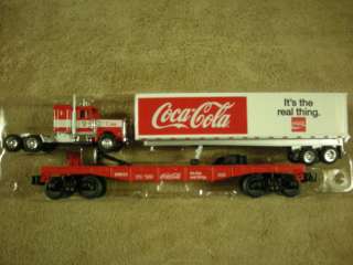 26641 Coca Cola Flat car With Tractor Trailer New In Box  