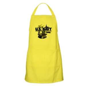  Apron Lemon US Navy with Aircraft Carrier Planes Submarine 