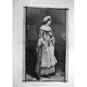  1881 Langtry Haymarket Theatre Actress Portrait Print 
