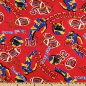  62 Wide Allover Football Fleece Fabric By The Yard Arts 