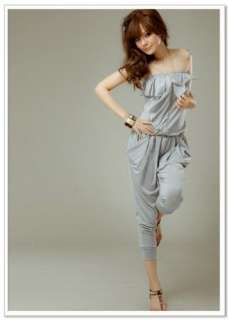 New Womens Strapless Flouncing Jumper Suits Pants 2792  