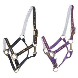  I LOVE MY HORSE Padded Halter with Snap, Blue Sports 