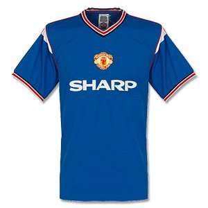  1985 Man Utd 3rd Retro Shirt   Sharp Sponsor Sports 