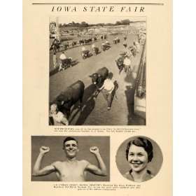  1935 Print Iowa Fair Cow Show 4 H F. Holidman Sersland 