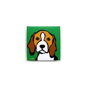  Beagle on Green by Marc Tetro. Giclee on Fine Art Canvas 