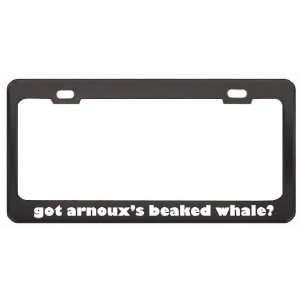 Got ArnouxS Beaked Whale? Animals Pets Black Metal License Plate 