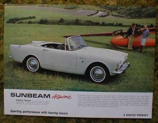 1964? 1965 ? 1966 Sunbeam Alpine Brochure Sports Tourer  