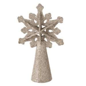   Elegant Glittered Snowflake Christmas Tree Toppers