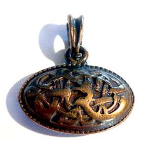   MIDGARD OVAL Norse Pendant Viking Jewelry Vintage Medieval Amulet LARP